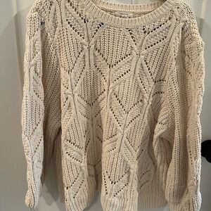 Cream Knit Women's Sweater
